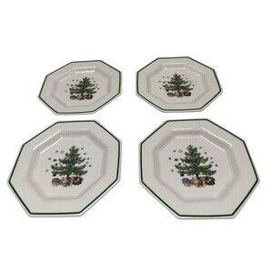 Nikko Christmastime Classic Collection Salad-Dessert Plates - Japan Set 4 Plates